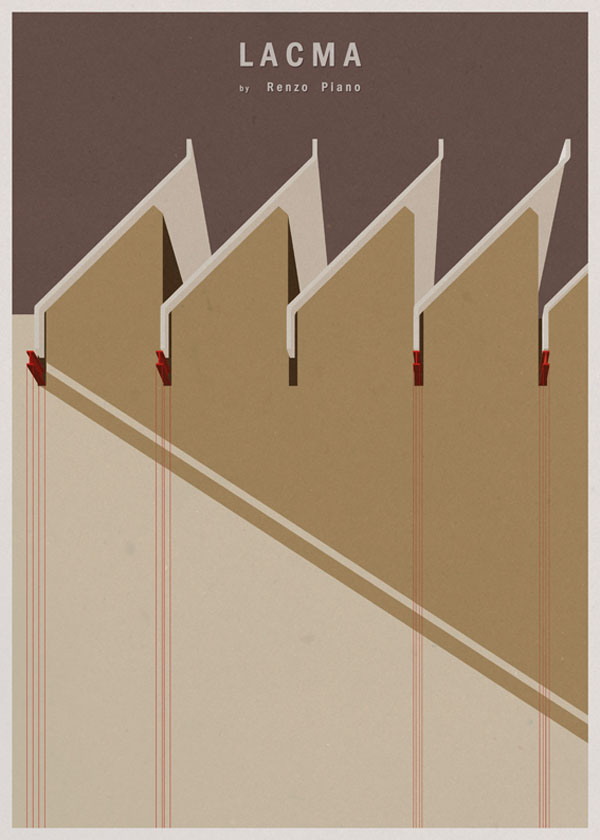 ARCHITECTURE - USA - LACMA - Poster Design by André Chiote