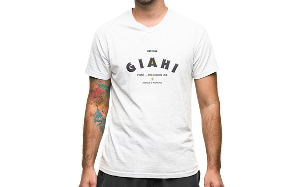 Giahi tattoo and piercing studio - t-shirt design by Anagrama