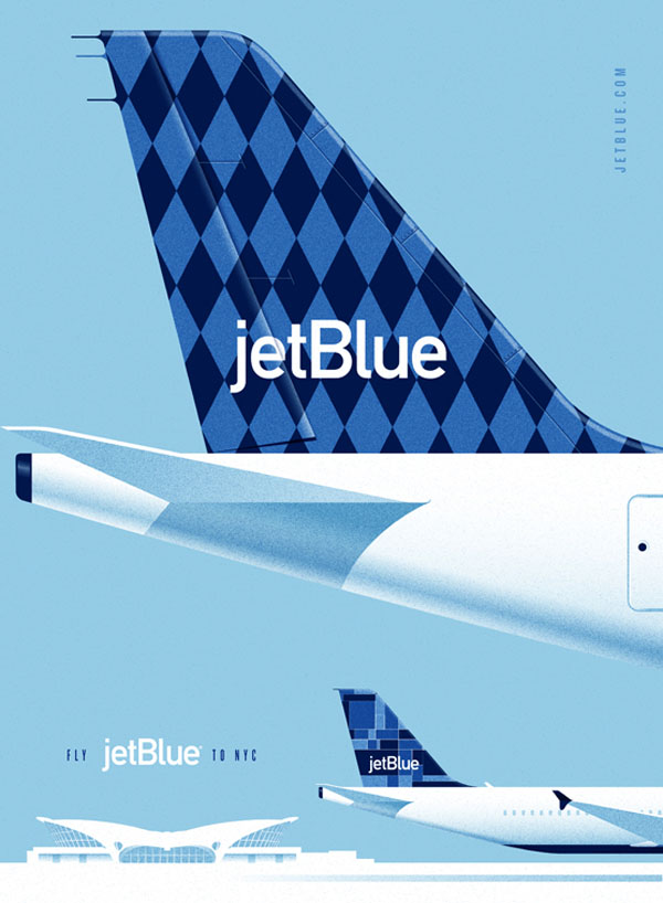 jetBlue Illustration by Lab Partners for Goodby, Silverstein and Partners