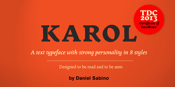 Karol - Serif Text Typeface by Daniel Sabino