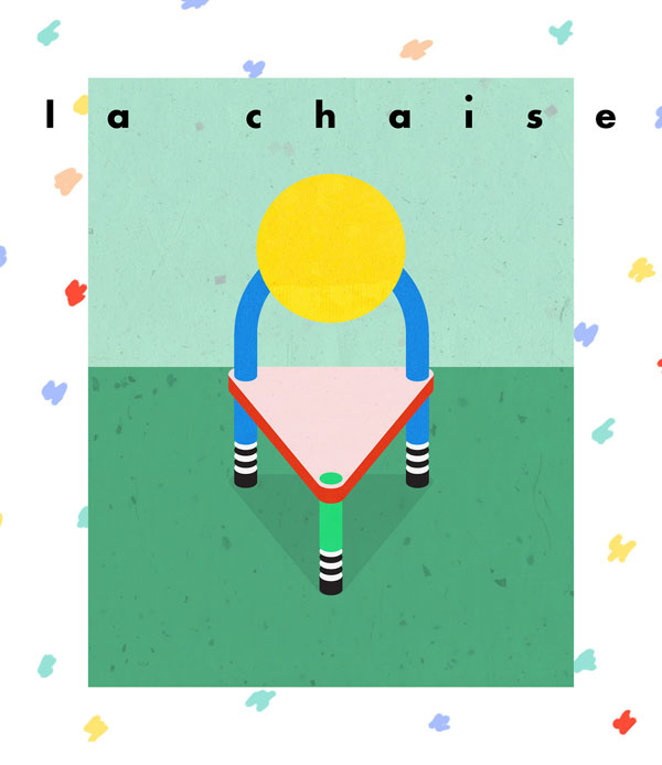 La Chaise - Graphic Art by Jules Tardy