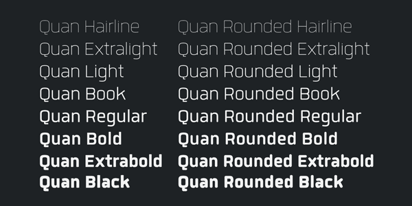 Quan Weights by Typesketchbook