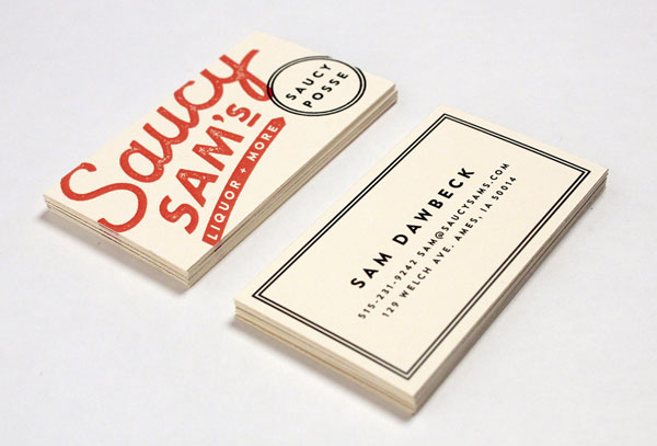 Saucy Sam's - Business Cards by Alex Register Design