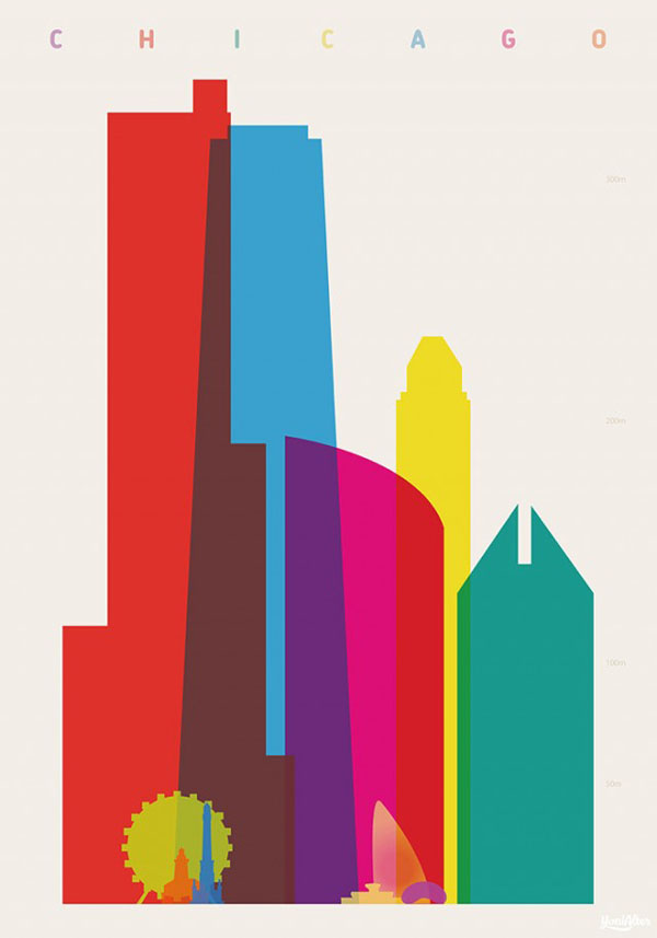 Shapes of Cities by Yoni Alter - Chicago