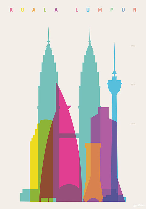 Shapes of Cities by Yoni Alter - Kuala Lumpur