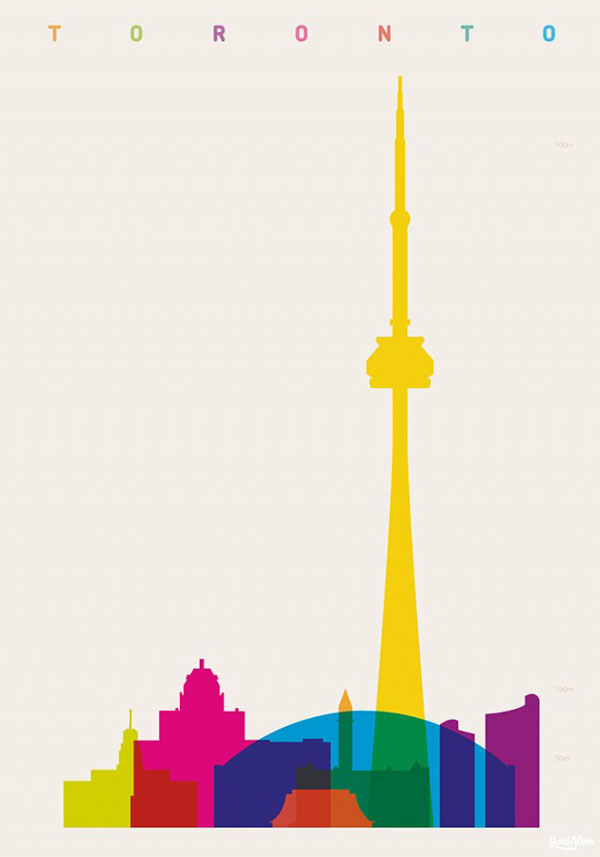 Shapes of Cities by Yoni Alter - Toronto