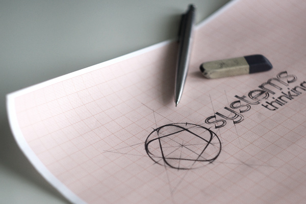 Systems Thinking - Logo Development by Agency Higher - Pencil Logo Drawing