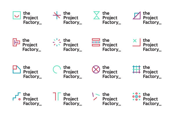 The Project Factory - Logo Versions and Icons