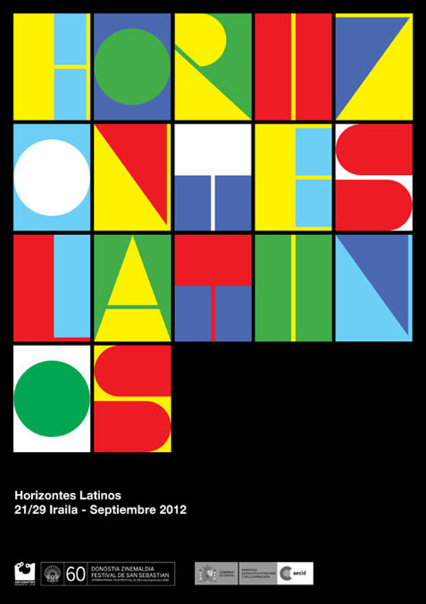 Typographic Poster Design by Roseta y Oihana for Festival de San Sebastián