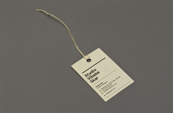Vibeke Skar - Combined Hang Tag Business Card by Christian Bielke