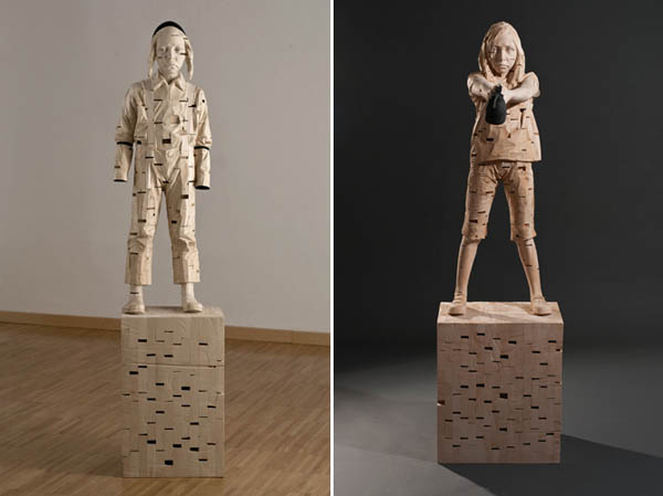 Wood Sculptures by Gehard Demetz