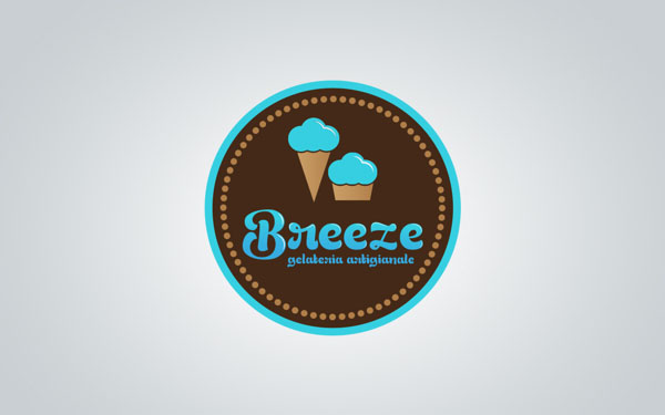 Breeze - Ice Cream Shop Logo Design by Martin Zarian