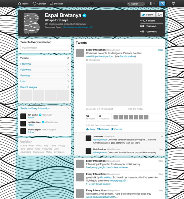 Espai Bretanya - Twitter Page Design