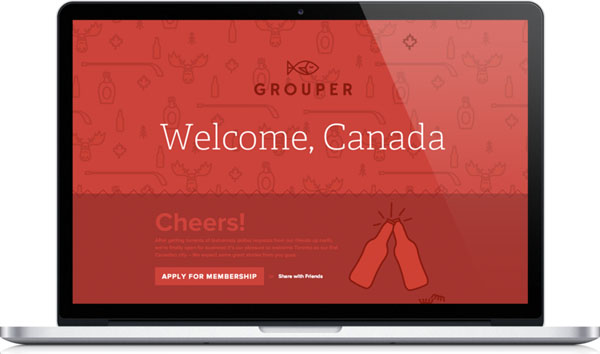 Grouper - Welcome Canada - Web Design by Kyle Miller Creative