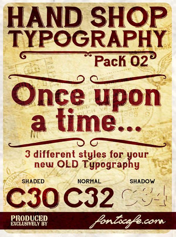 Hand Shop - Handmade Typography Pack 02 by Fontscafe