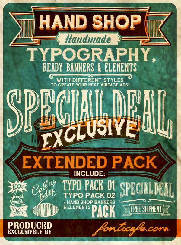 Hand Shop - Ready Banners and Elements by Fontscafe