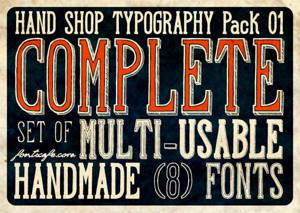 Hand Shop - Typography Pack 01 by Fontscafe