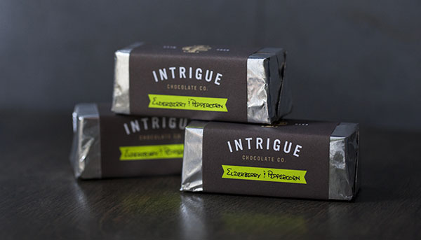 Intrigue Chocolate Co - Branding by Jason Grube and Corianton Hale