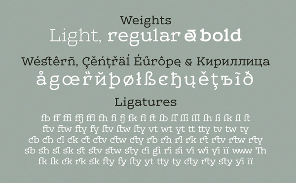 Leto One - Weights, Supported Characters, Ligatures