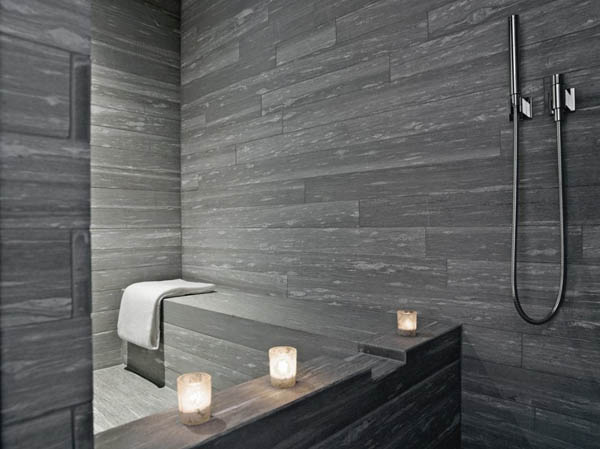 Noble Bathroom - Rocksresort in Laax, Switzerland by Domenig Architekten