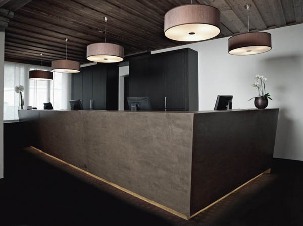 Reception - Rocksresort in Laax, Switzerland by Domenig Architekten