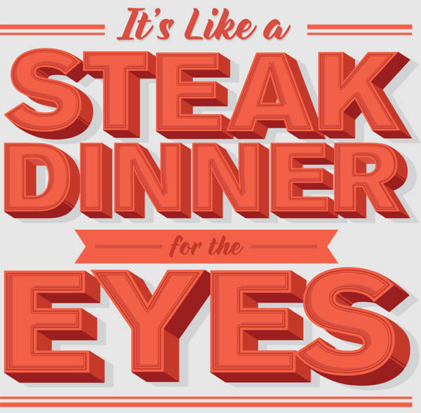 Steak Dinner - Typography by Bryan Patrick Todd
