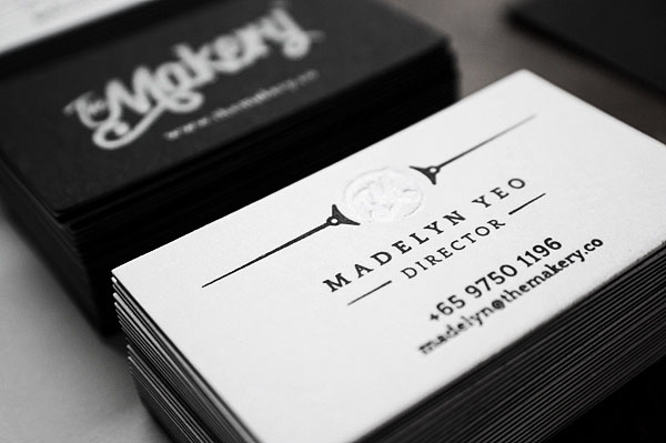 The Makery - Two sided letterpressed business cards