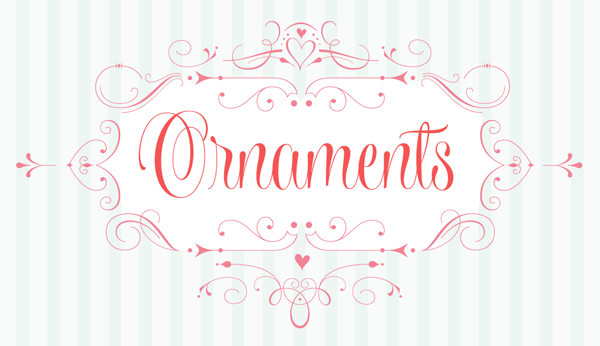 This festive font is equipped with lots of ornaments.