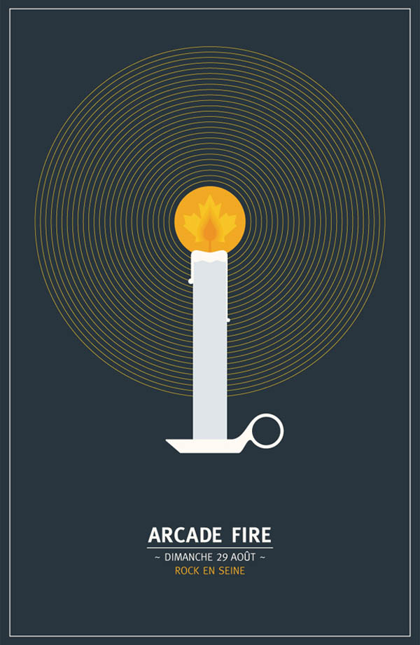 ARCADE FIRE - Music Poster Design by Denis Carrier