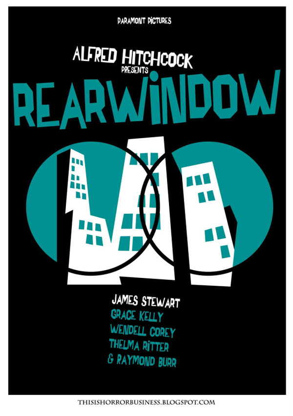Alfred Hitchcock - Rear Window - Movie Poster by Saul Bass
