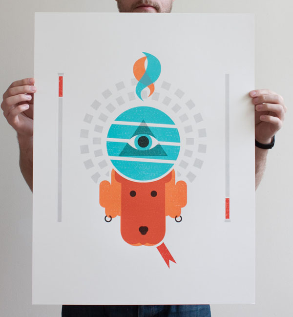 All Seeing Eye Dog - Poster Illustration by Justin LaFontaine