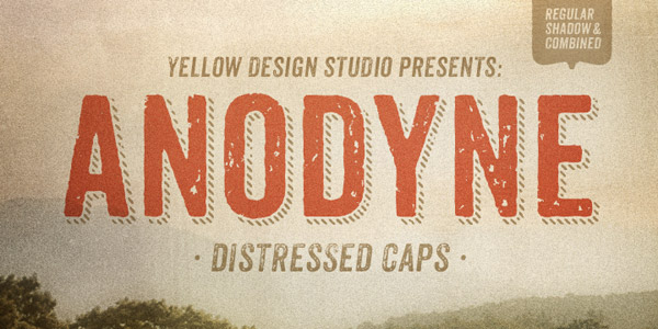 Anodyne - Distressed Typeface by Yellow Design Studio