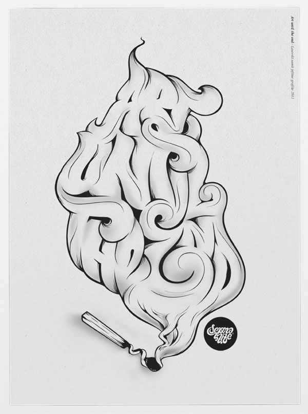 Art until the end - Typographic Illustration by Marko Purac