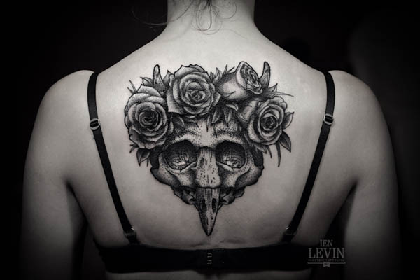 Big Skull Tattoo Design by Ien Levin