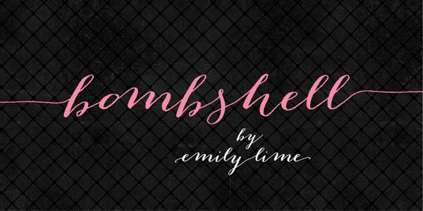 Bombshell Pro - Hand-Calligraphy Font by Emily Lime