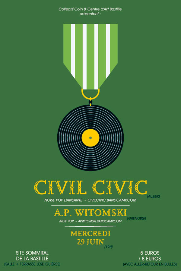 CIVIL CIVIC - Music Poster Design by Denis Carrier
