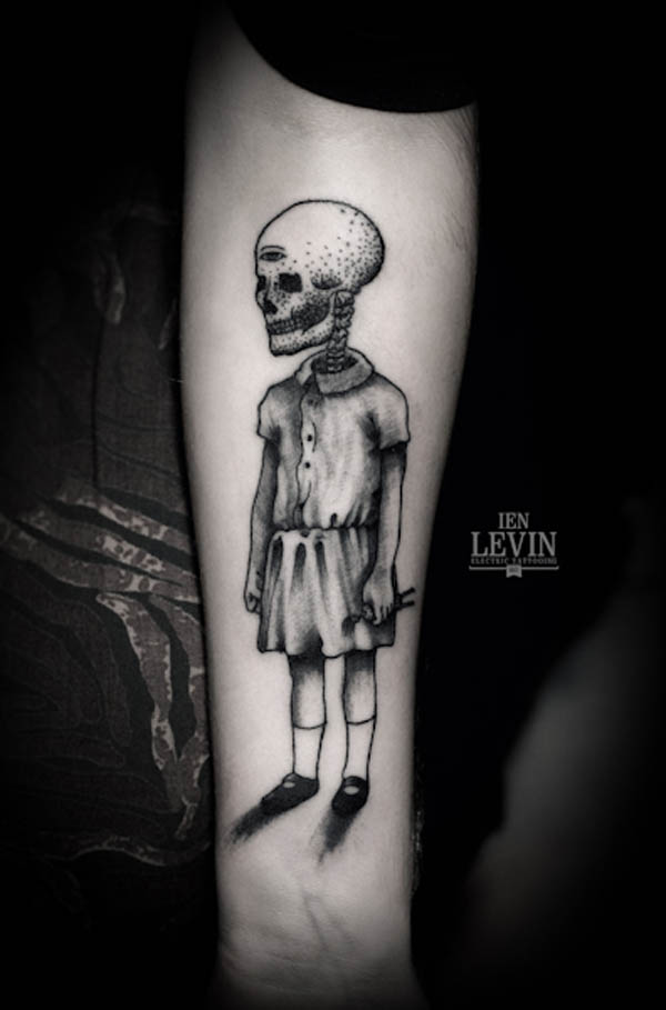 Creepy Tattoo Design by Ien Levin