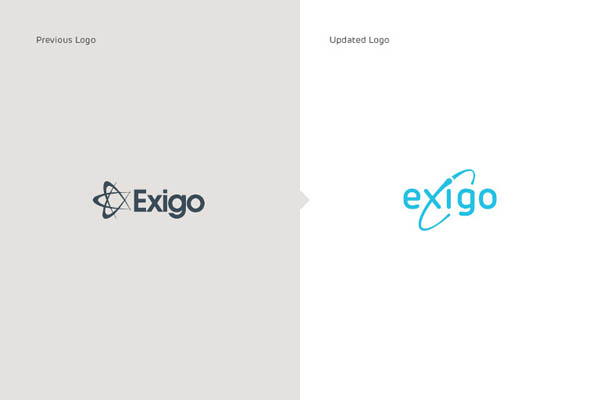 Exigo - Old Logo vs New Logo Design by Tractorbeam