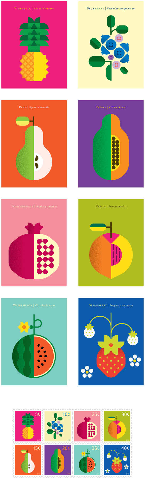 Fruit Poster Illustrations by Christopher Dina