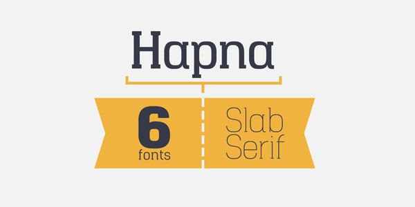 Hapna - geometric slab serif font family by The Northern Block