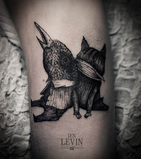 Illustrative Tattoo Design by Ien Levin