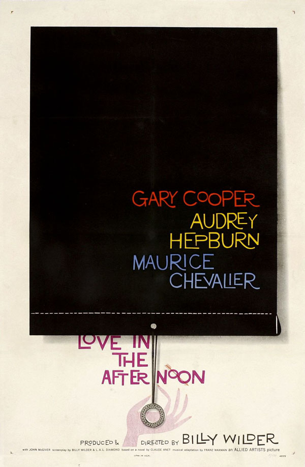 Love in the Afternoon - Movie Poster by Saul Bass