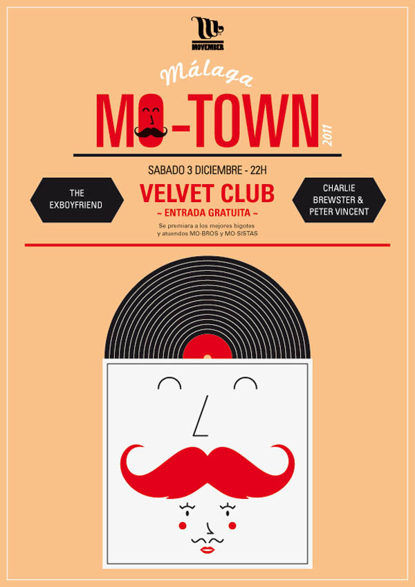 MOVEMBER - Music Poster Design by Denis Carrier