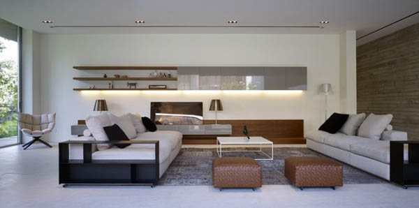 Modern Living Room of the JKC2 House by ONG&ONG
