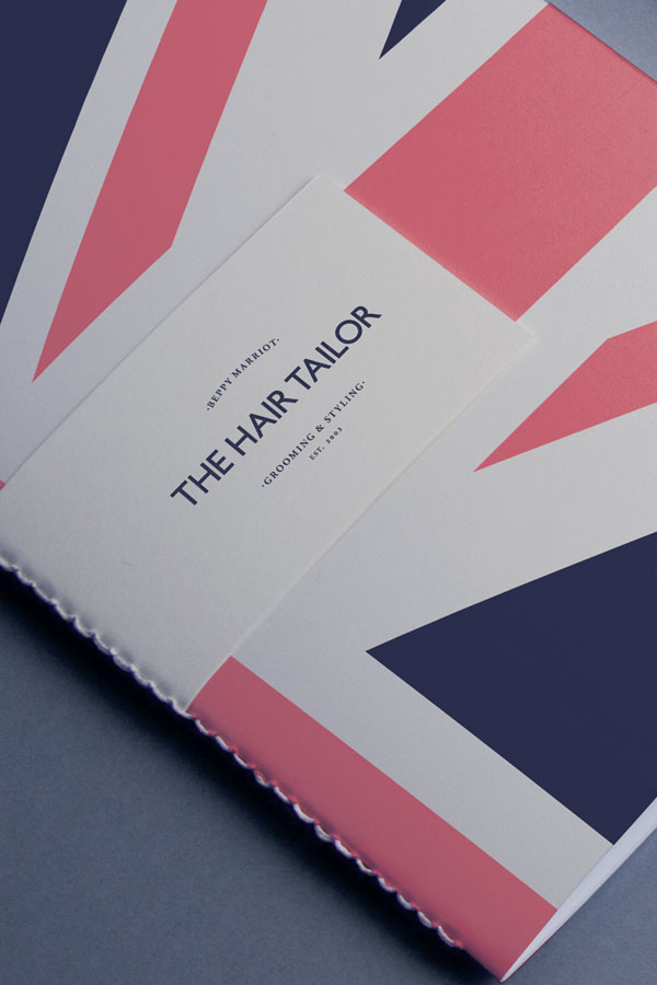 The Hair Tailor - British hair and fashion stylist - identity design by Pete Gardner