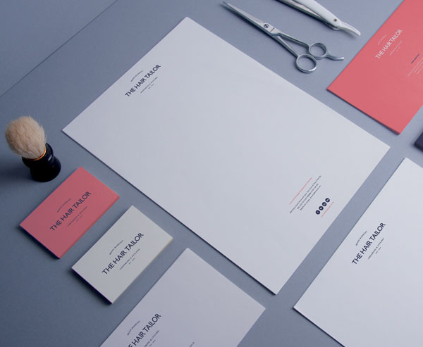 The Hair Tailor - hair and fashion stylist stationery by Pete Gardner