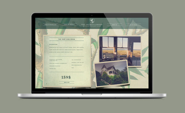 The Secret Garden - Website Design by Booth