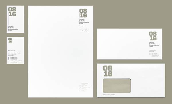 08/16 Printproduktion - Stationery Design by Albert Exergian