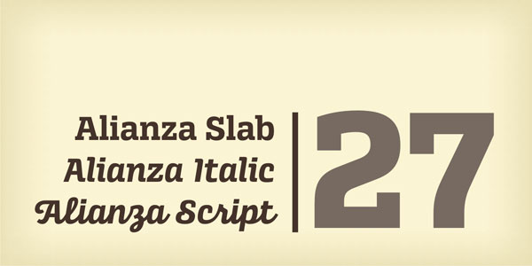 Alianza - Slab, Italic, Script by Corradine Fonts