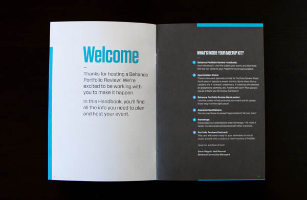 Behance Portfolio Reviews - Brochure Wecome Page